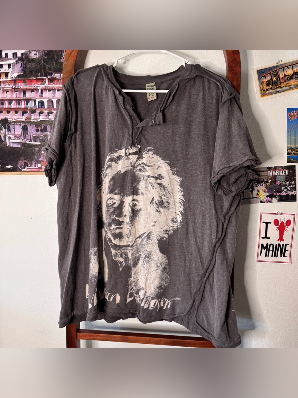 Magnolia Pearl Beethoven Julien Henley Shirt Loose Top - Picture 6 of 12